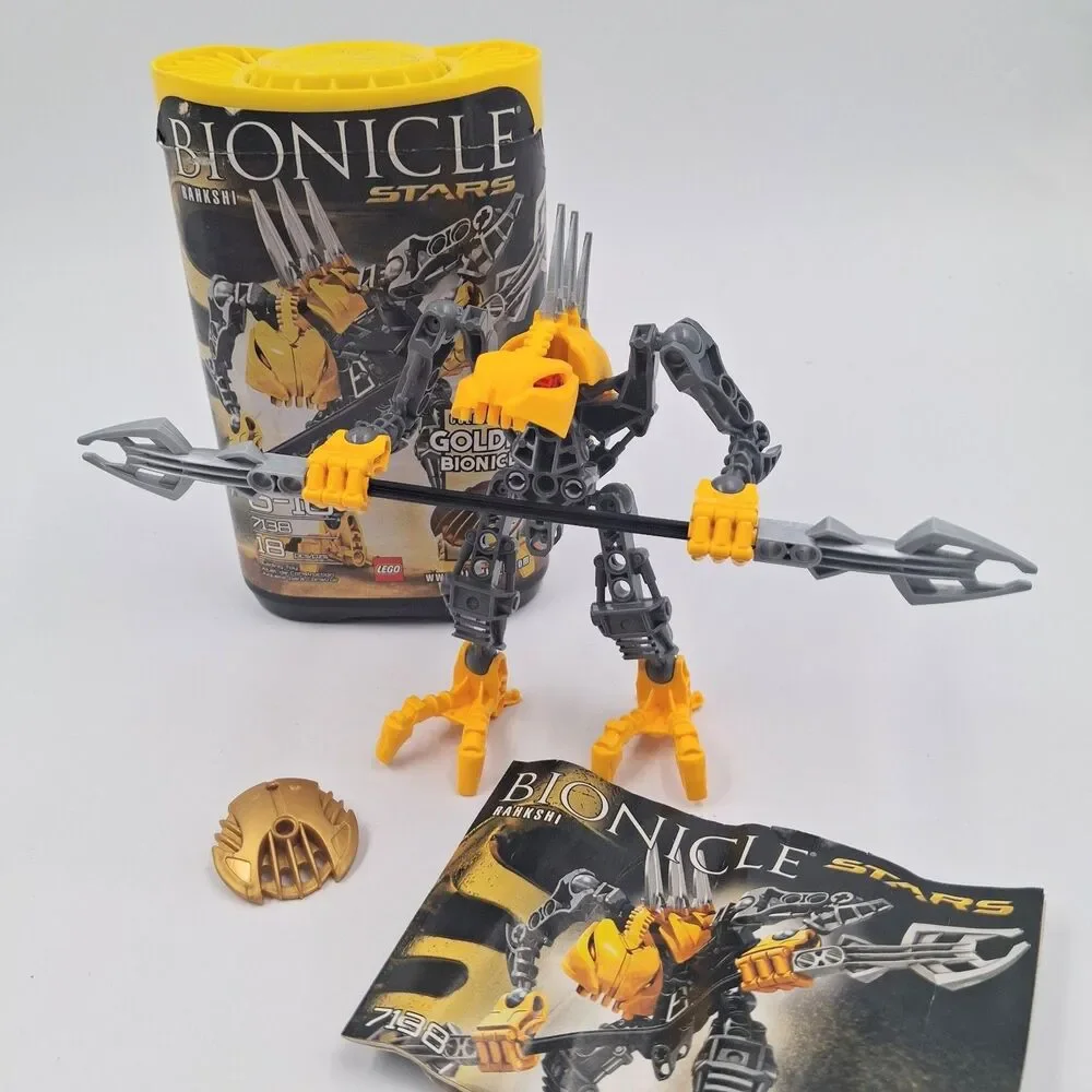Lego Bionicle Rahkshi 7138 Stars Complete With Golden Shield Canister & Manuel